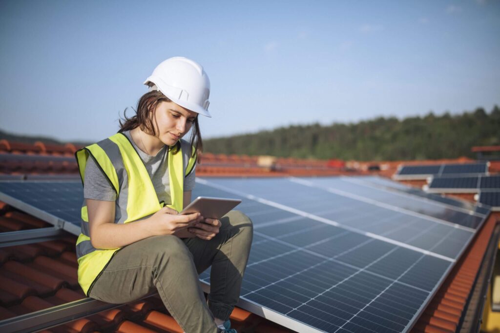 un panel solar